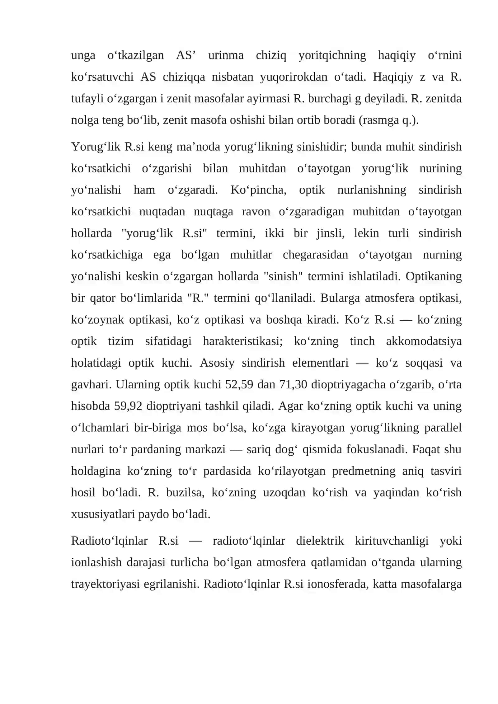 Refraksiya va Akkomodatsiya tushunchasi 2
