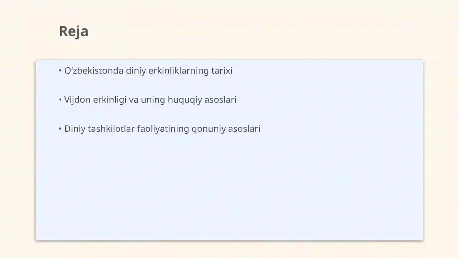 Oʻzbekistonda vijdon erkinligi va diniy tashkilotlar haqidagi qonunnig qabul qilinishi tarixi va uning ahamiyati 2
