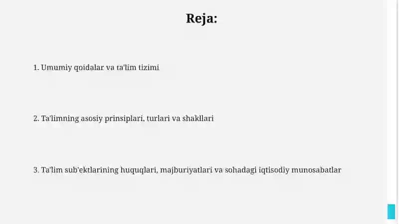 Ta'lim to'g'risida qonun 2