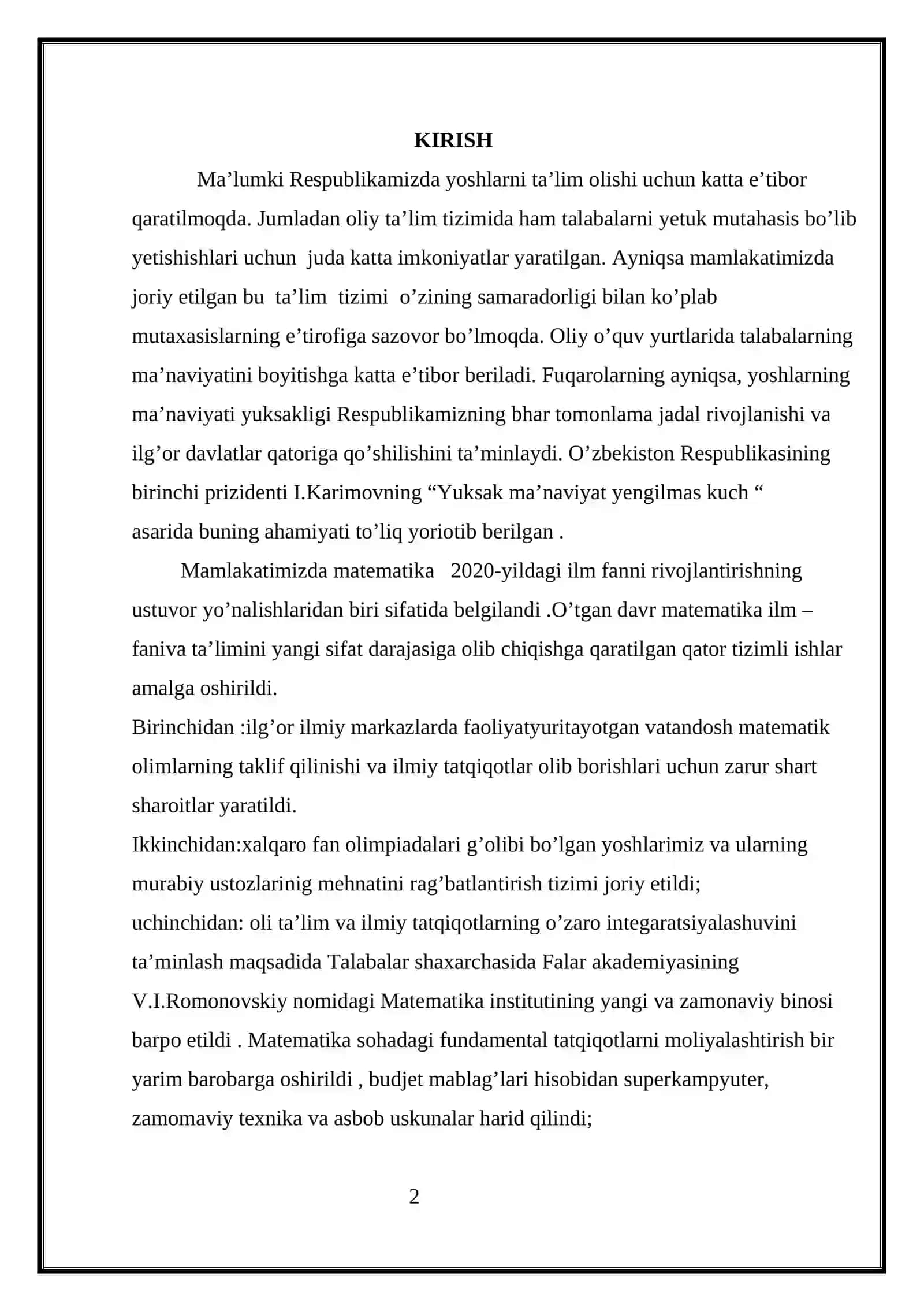 Matritsalar va ular ustida amallar 2