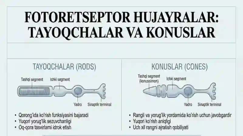 Fotoretseptlar hujayralarning ultrastrukturasi va gistofizologiyasi 2