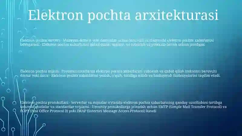 Elektron Pochta Xizmat Tuzilmasi 2