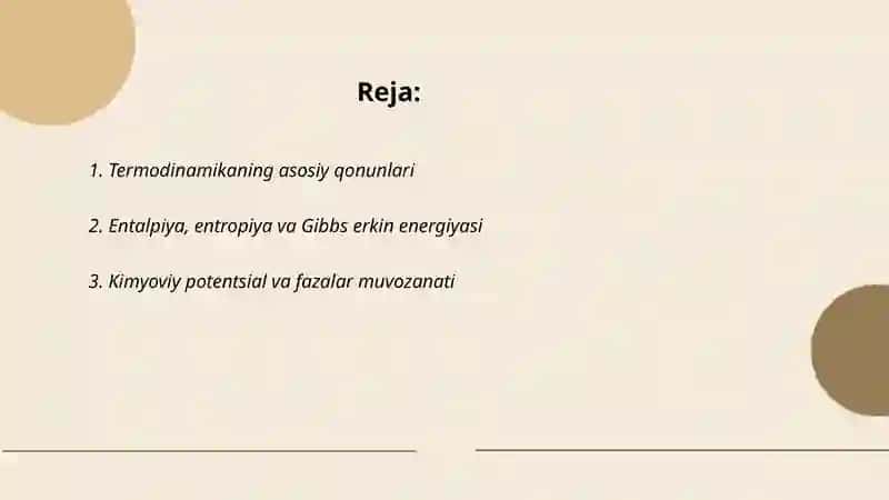 Fizikaviy kimyo fanining asosiy tushunchalari 2