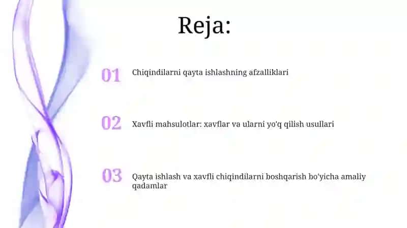 Chiqindilarni qayta ishlash va zararli mahsulotlar 2