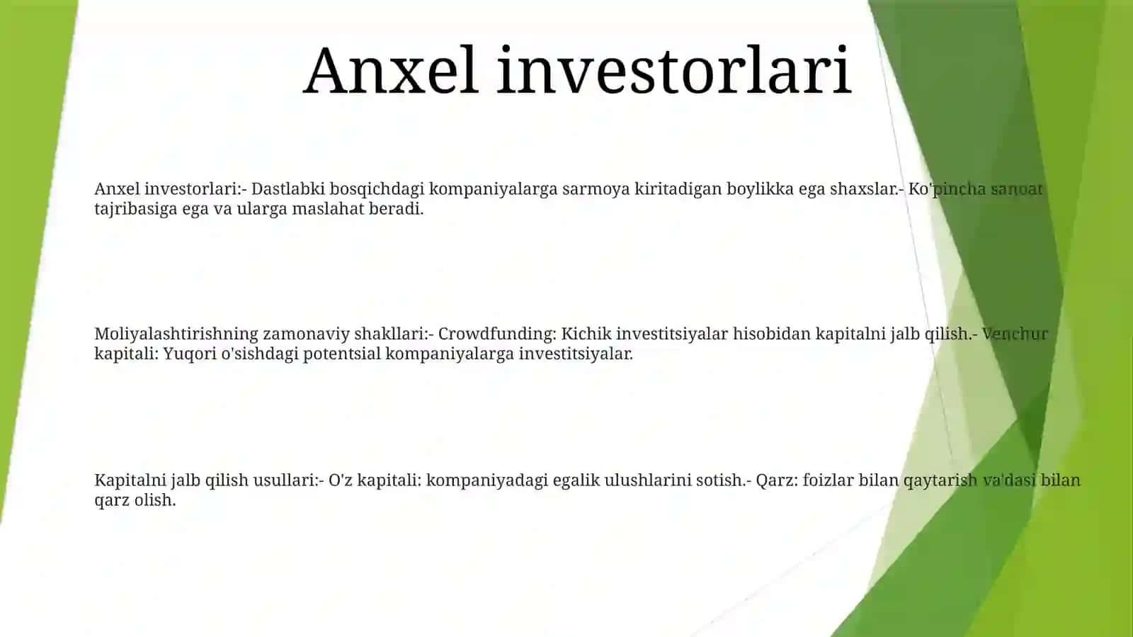 Moliyalashtirishni Zamonaviy Shakllari Va Usullari 2