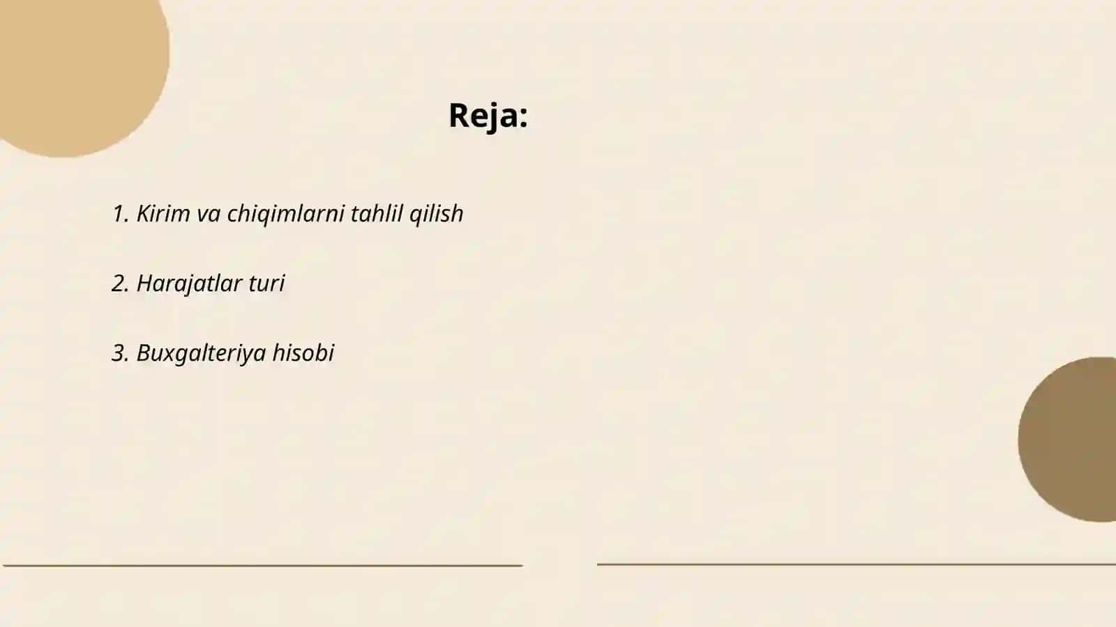 Harajatlar hisobi 2