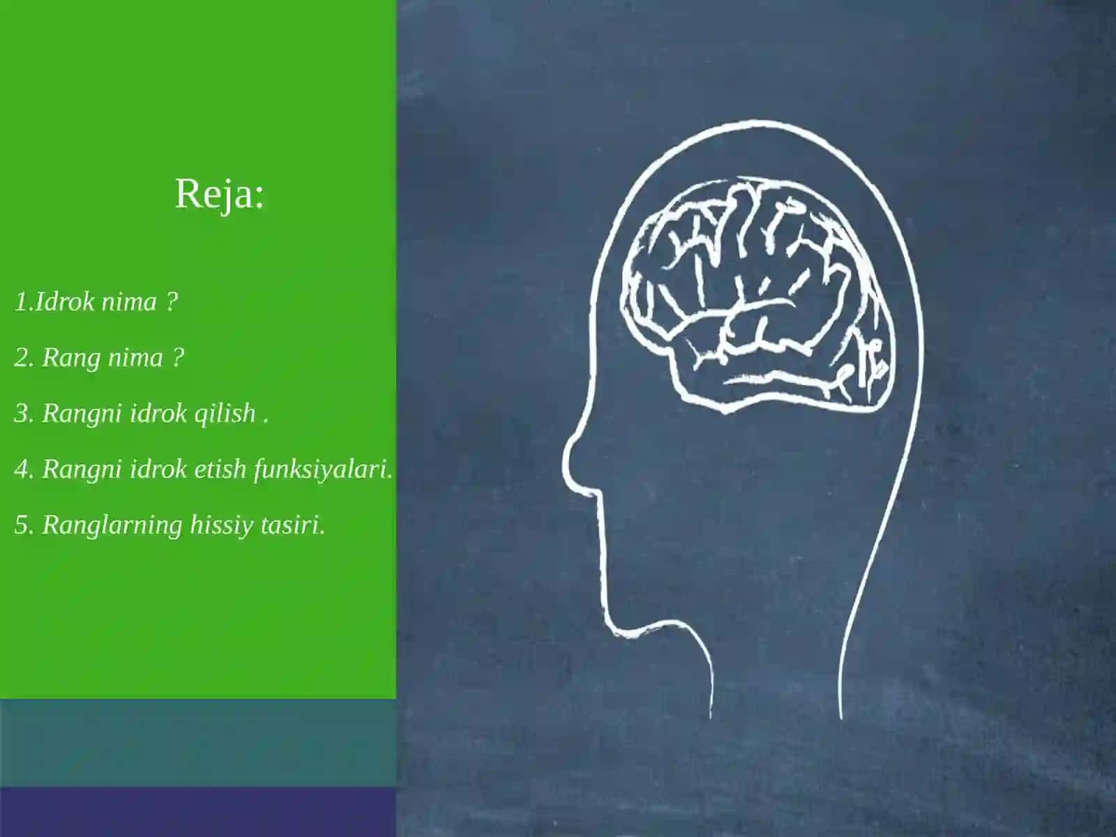 Ranglarni idrok qilish umumiy tasnifi 2