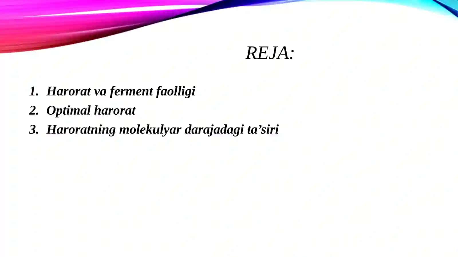 Biologik jarayonlar kinetikasiga havo hararoatini ta'siri 2