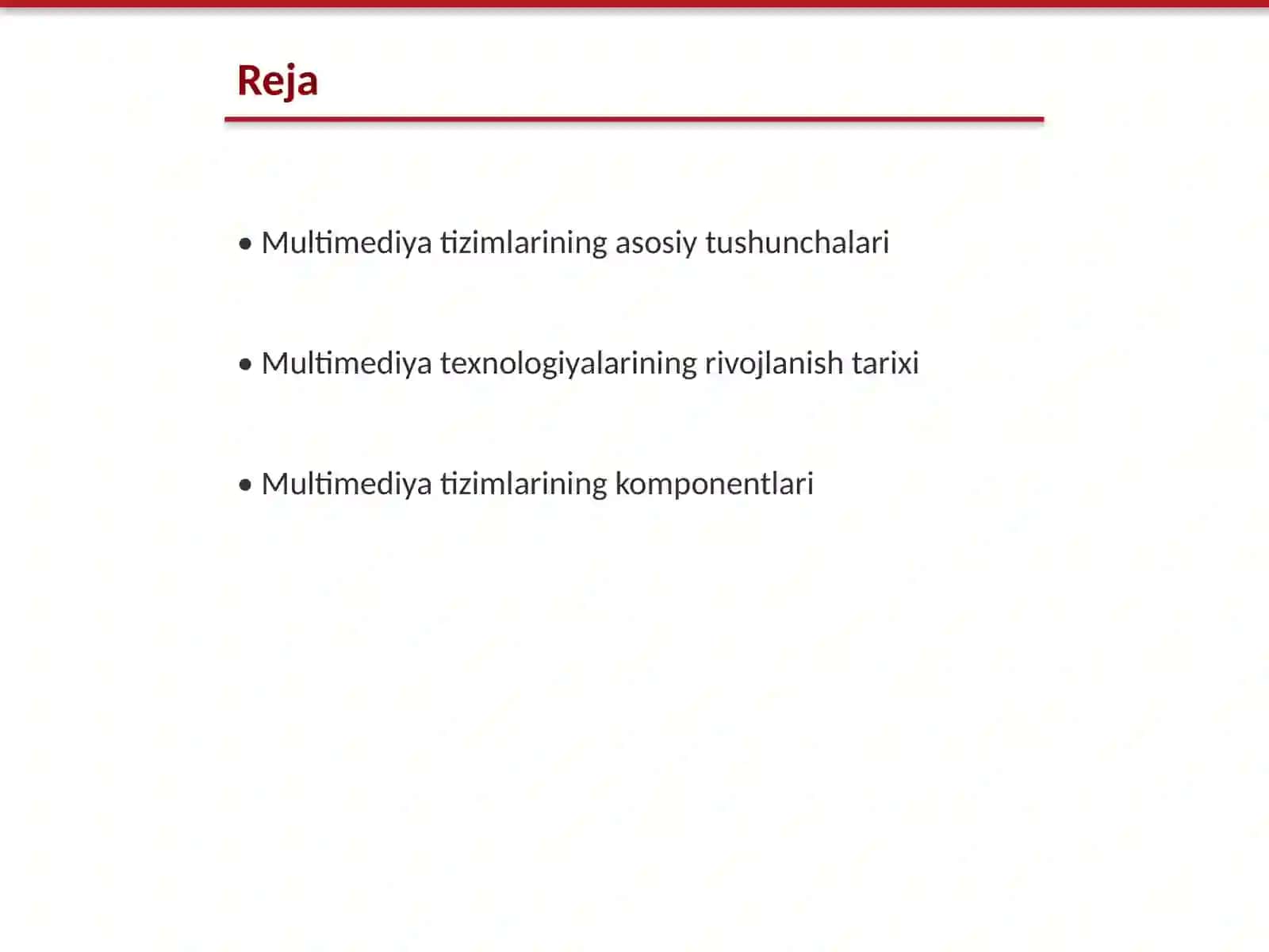 Multimediya tizimlari va texnologiyalari 2
