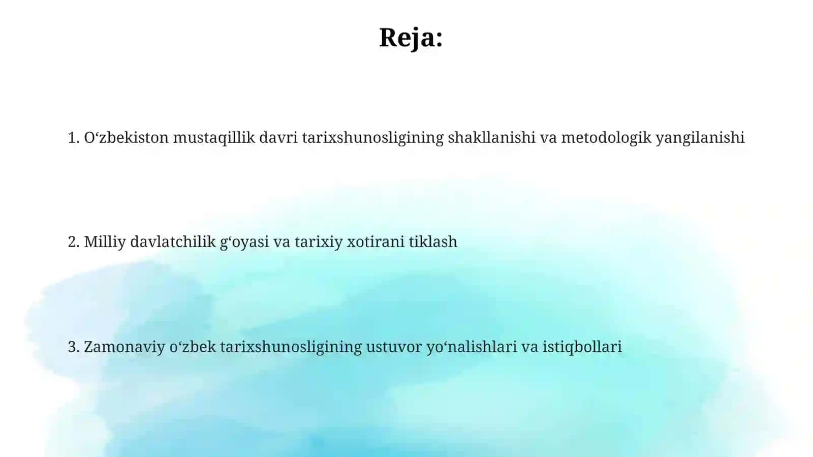 Mustaqil O‘zbekiston tarixshunosligi 2