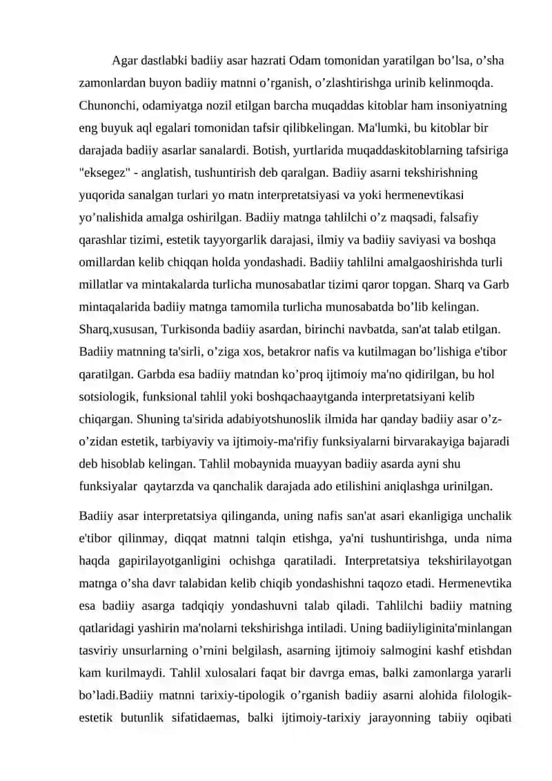 Badiiy matnni tekshirishdagi ilmiy maktablar 2