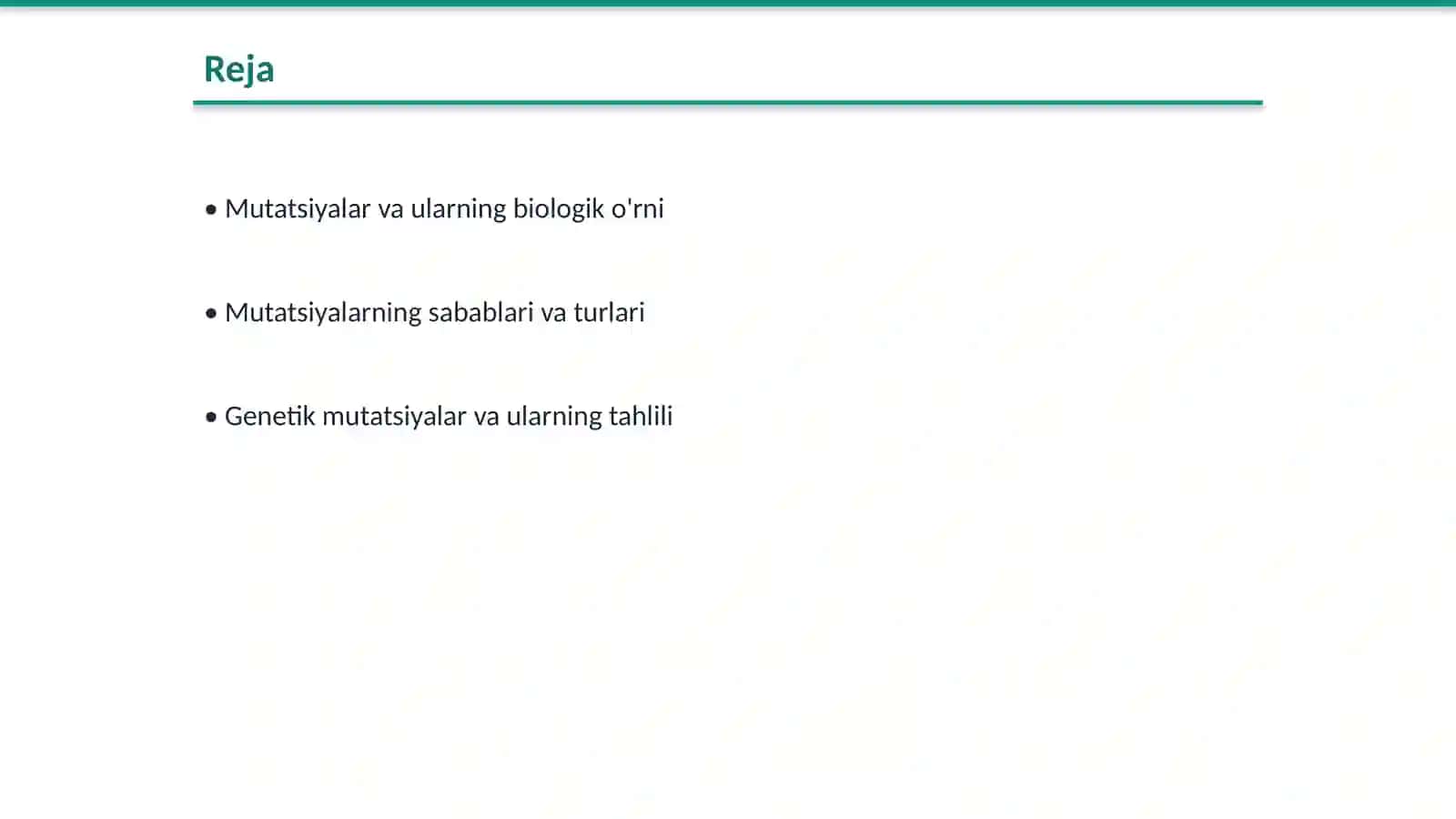 Mutatsiyalar: sabablari, shakllari, ahamiyati va biologik oqibatla 2