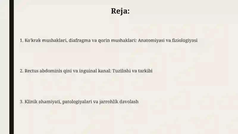 Ko'krak mushaklari, diafragma va qorin mushaklari: Anatomiyasi va fiziologiyasi 2