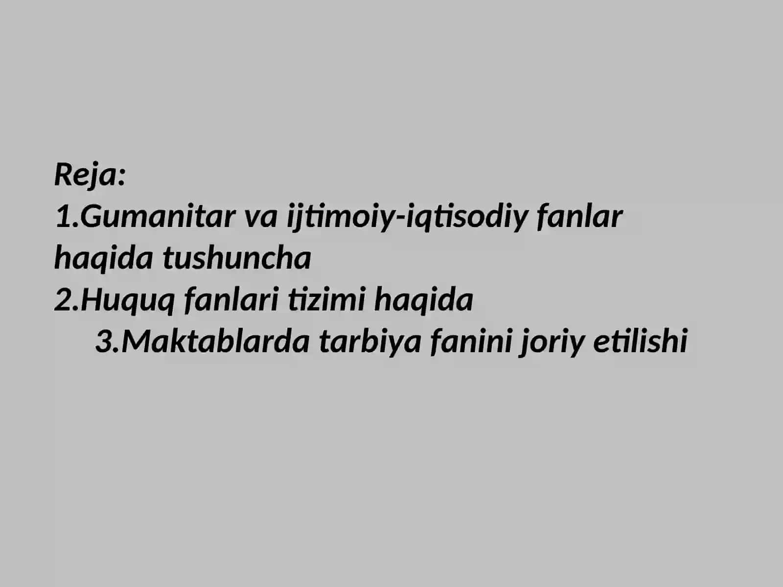 Mutaxassislik fanlari haqida tushuncha 2