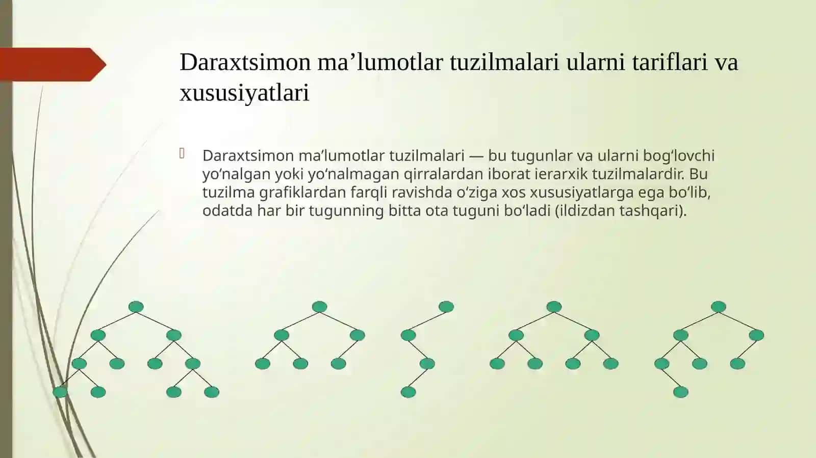 Daraxtsimon ma’lumotlar tuzilmalari 2