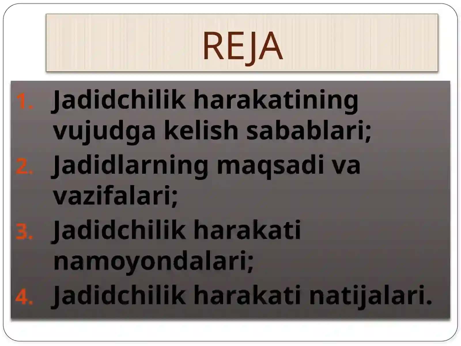 XIX asr oxiri XX asr boshlarida jadidchilik haraktati 2