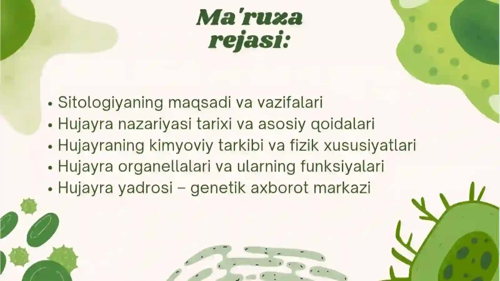 Gistologiya Sitologiya uchun 2