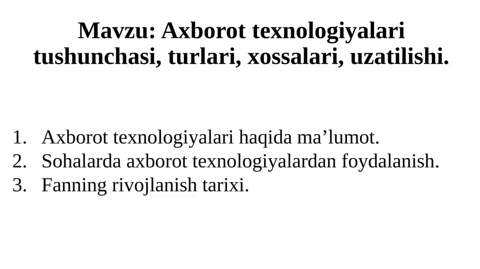 Axborottexnologiyalari 2