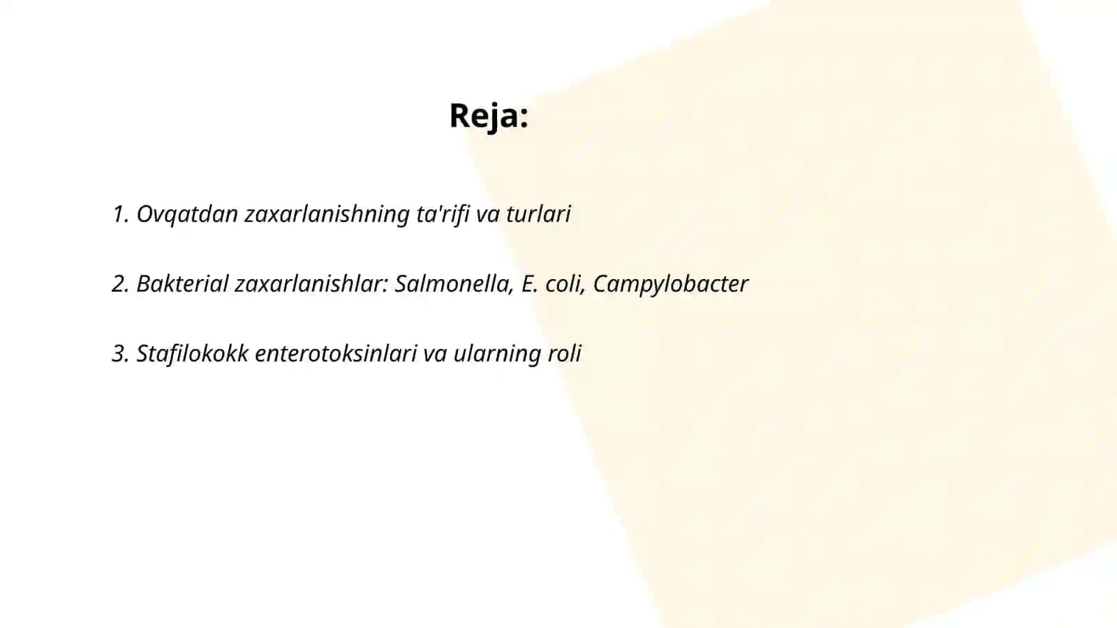 Ovqatdan zaxarlanishning ta'rifi va turlari 2