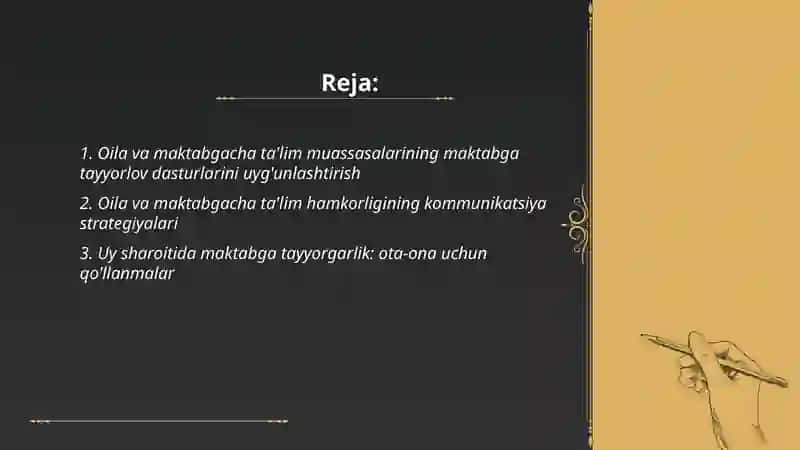 Bolalarni maktabga tayyorlashda oila va maktabgacha ta'lim tashkilotlarining oʻrni 2