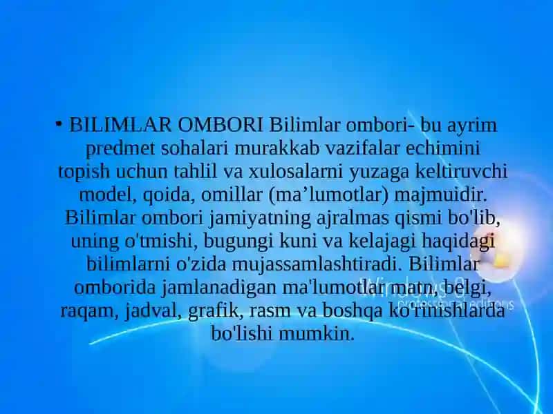 Tibbiyotda ma’lumotlar ombori va bilimlar omboridan foydalanish 2