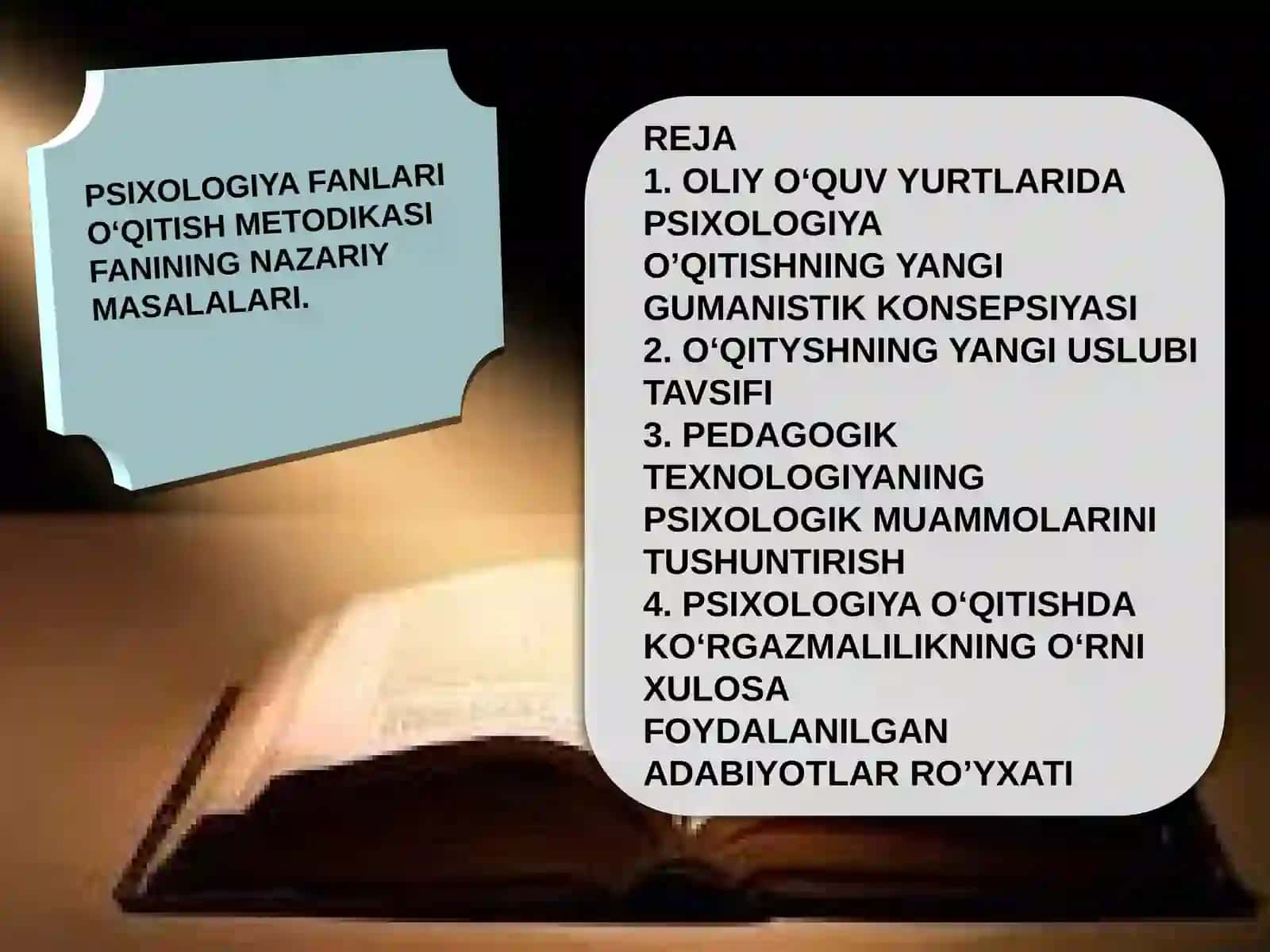 PSIXOLOGIYA FANLARI O‘QITISH METODIKASI FANINING NAZARIY MASALALARI 2