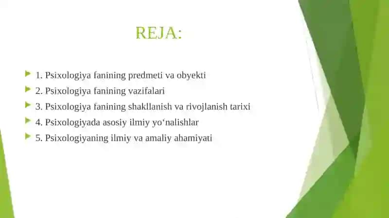 PSIXOLOGIYAGA KIRISH 2