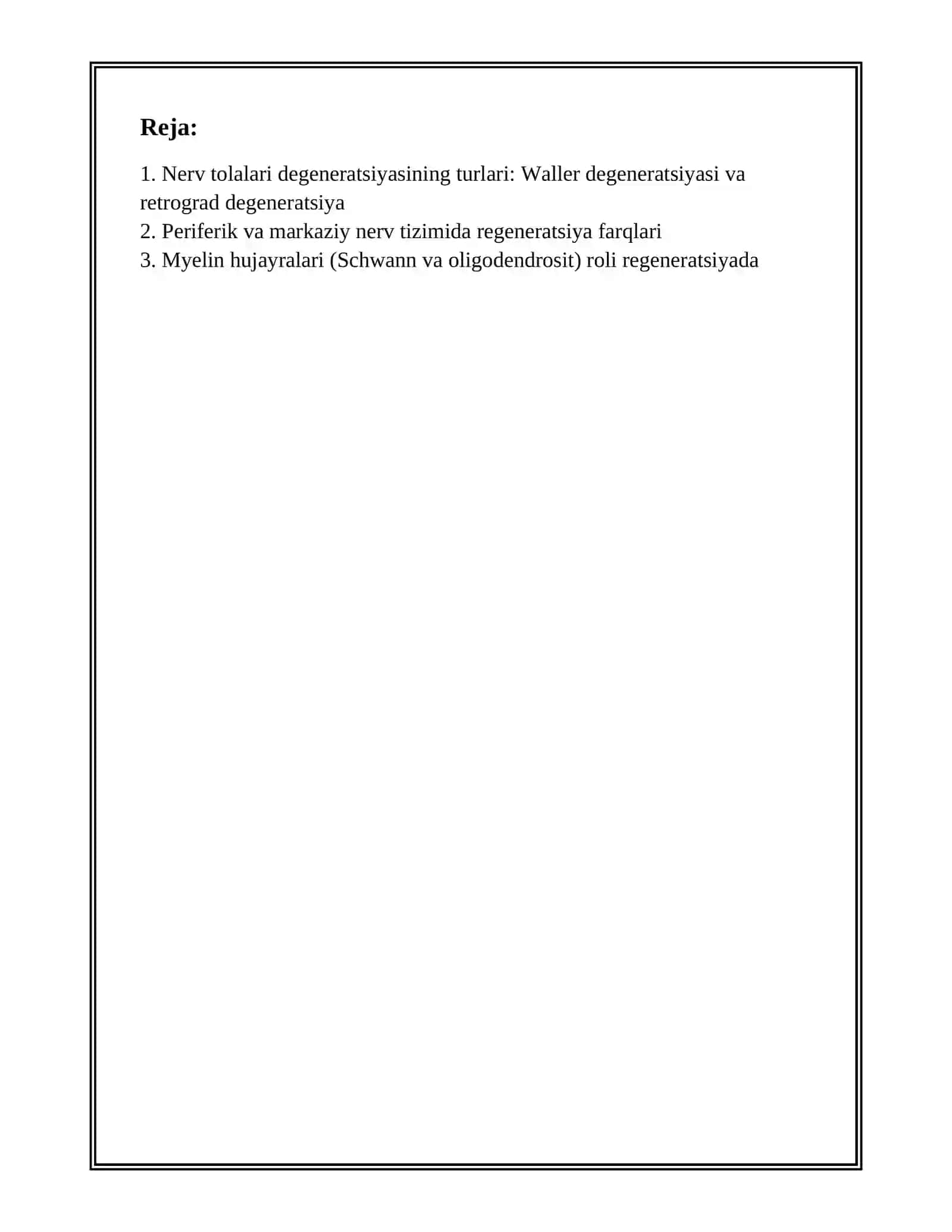 NERV TOLALARI DEGENERATSIYASI VA REGENERATSIYASI 2