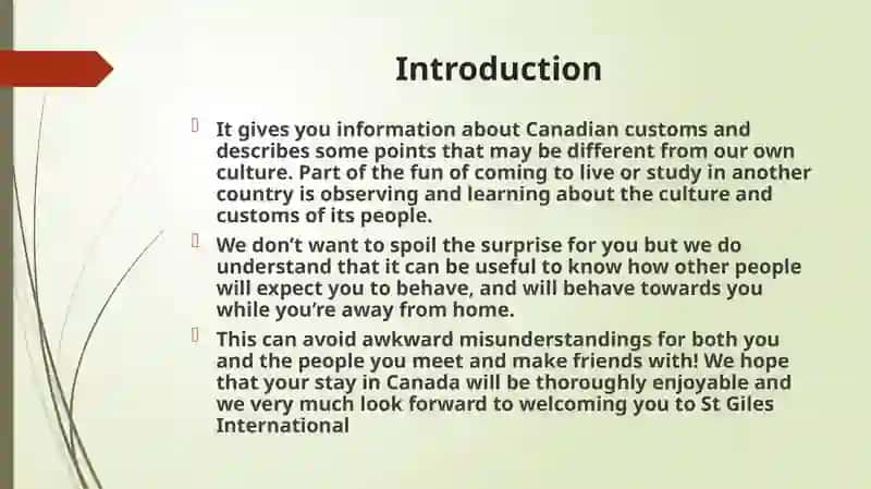 CANADIAN CULTURE AND CUSTOMS 2