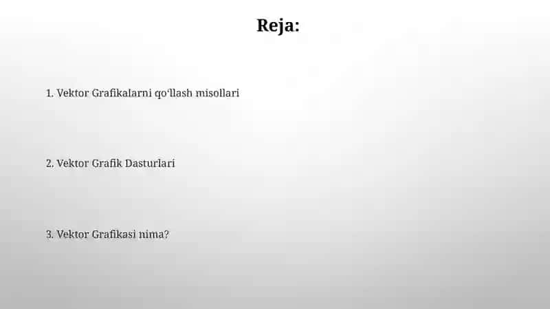 Vektor Grafikasi nima? 2