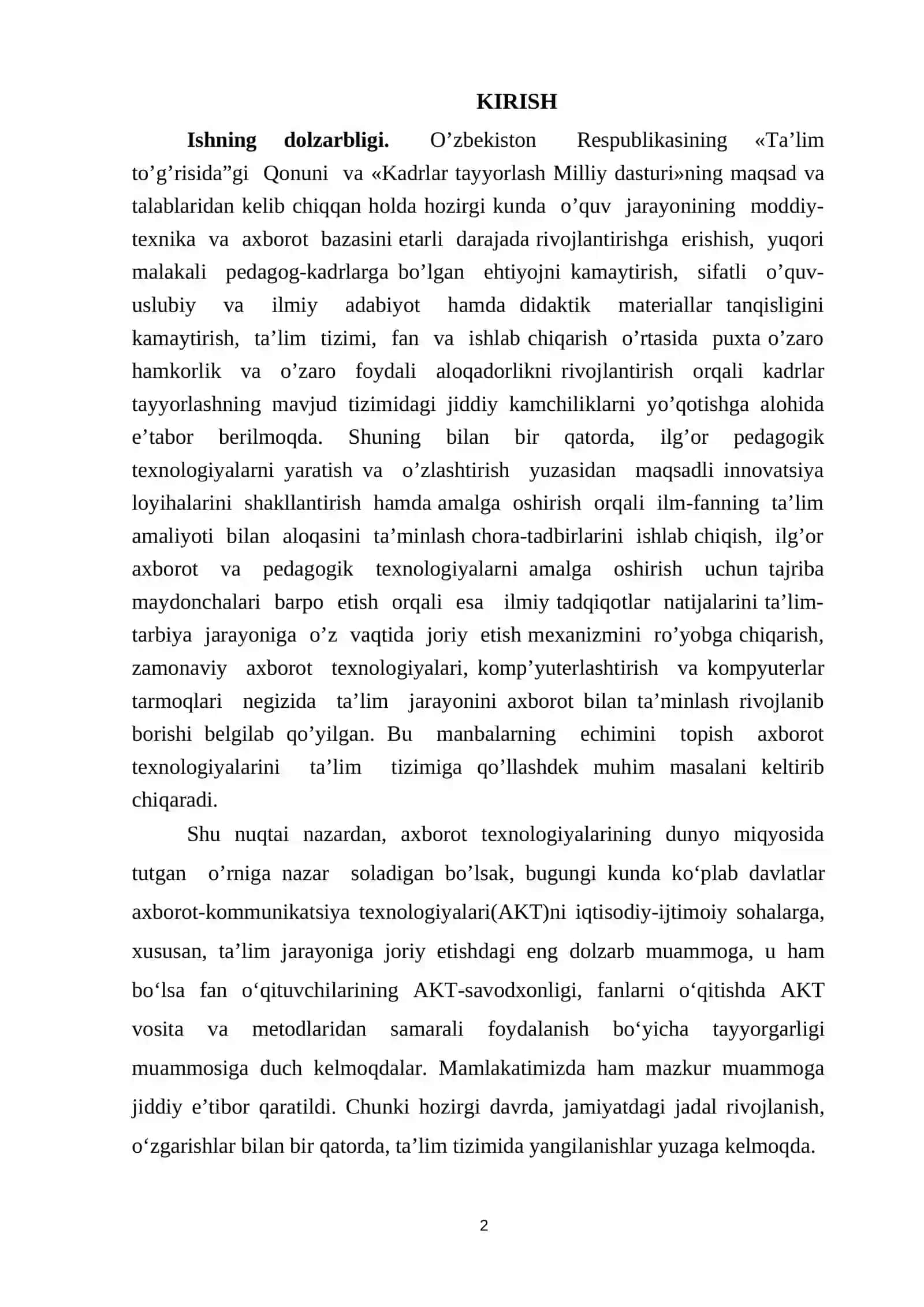 Test yaratuvchi dasturlar va ulardan foydalanish metodikasi 2