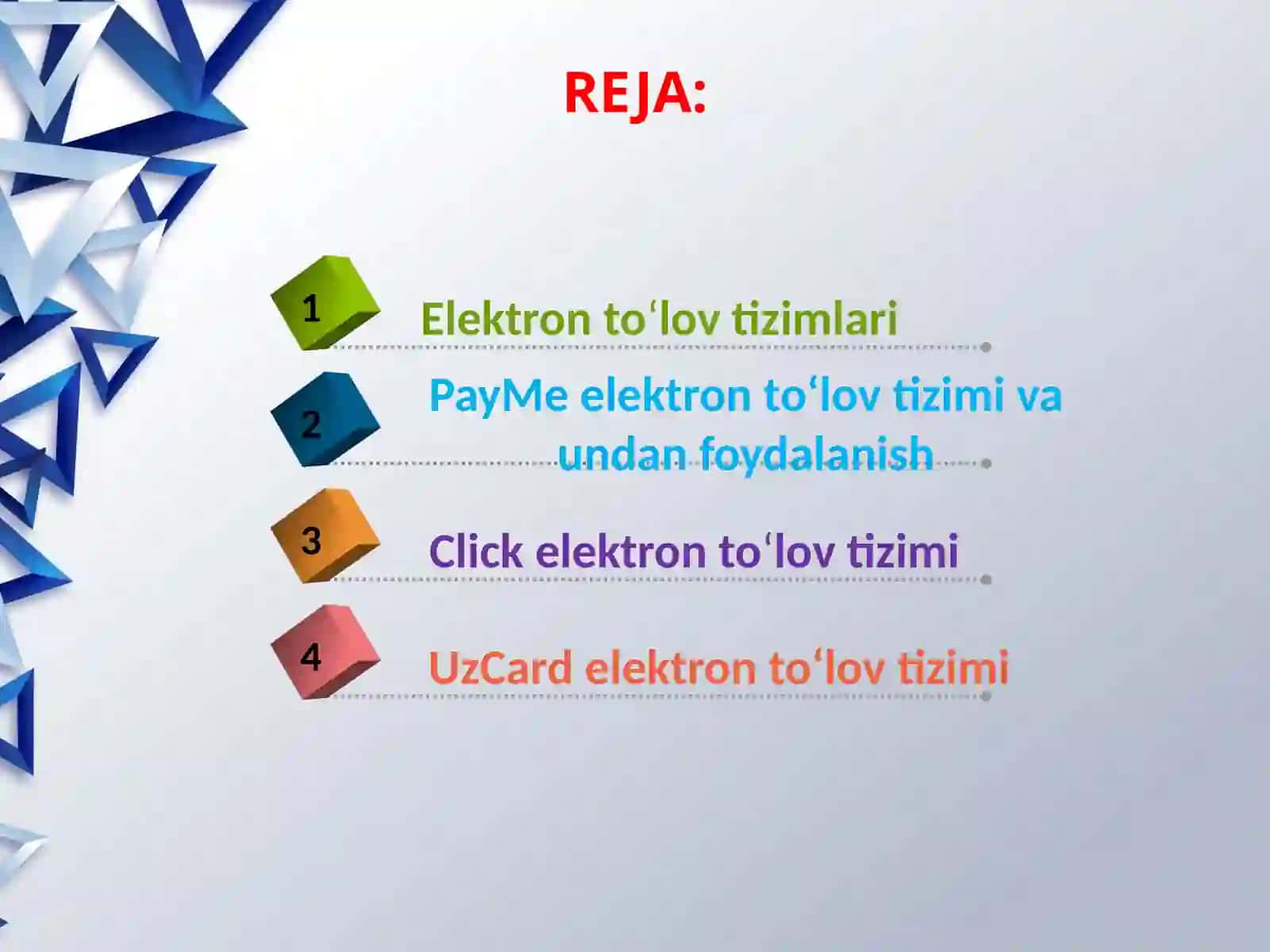 PayMe,Click,Uzcard internet to‘lov tizimlar, ular orqali to‘lovlar va xaridlarni amalga oshirish 2