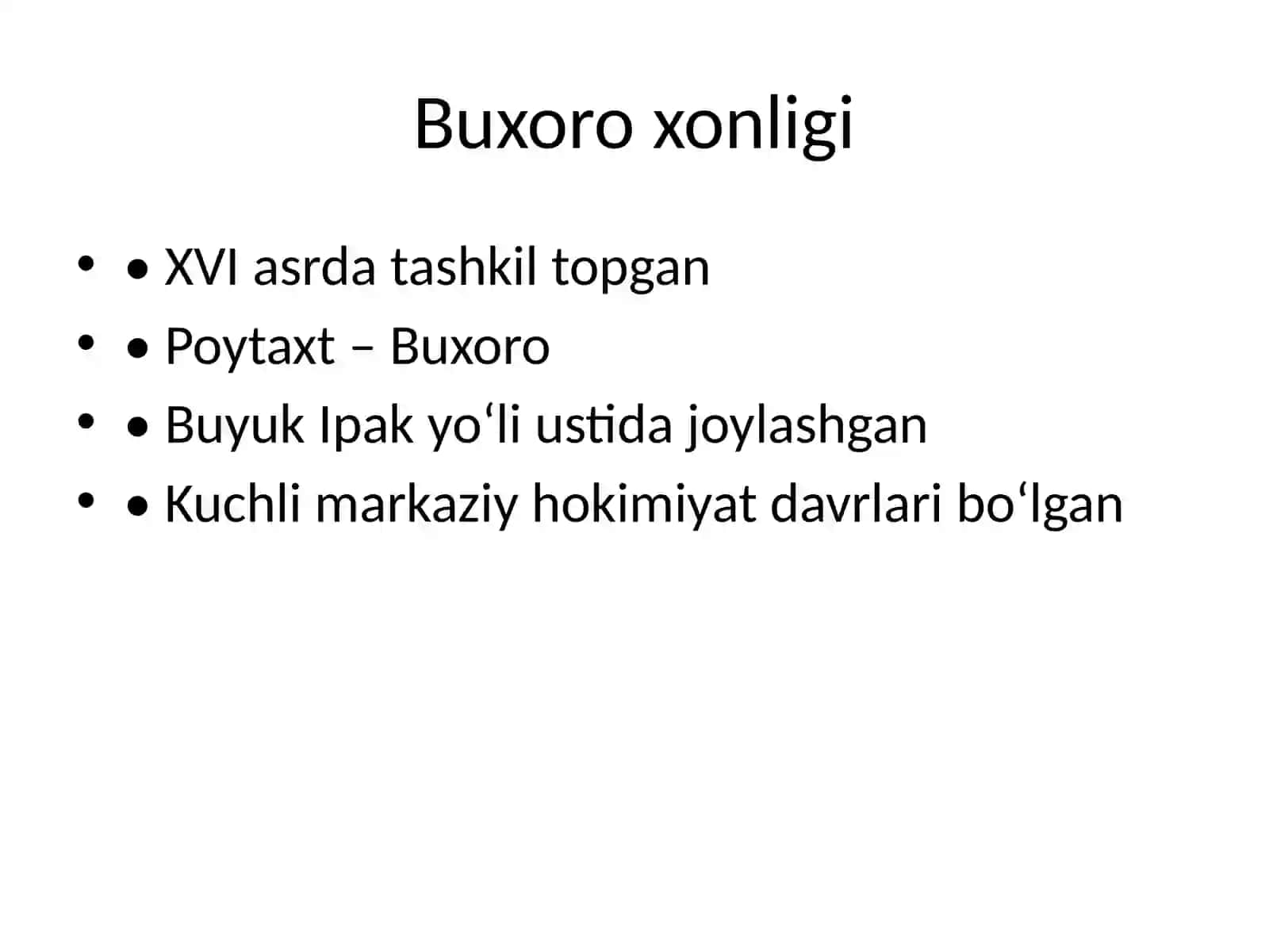 Buxoro xonligi va Usmoniylar imperiyasi taqqoslanishi 2
