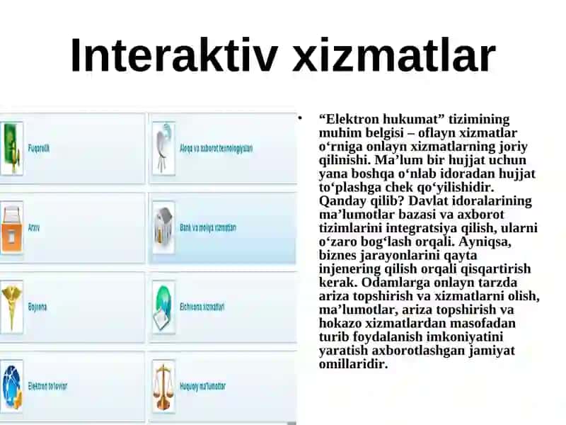 Interaktiv xizmatlar 2
