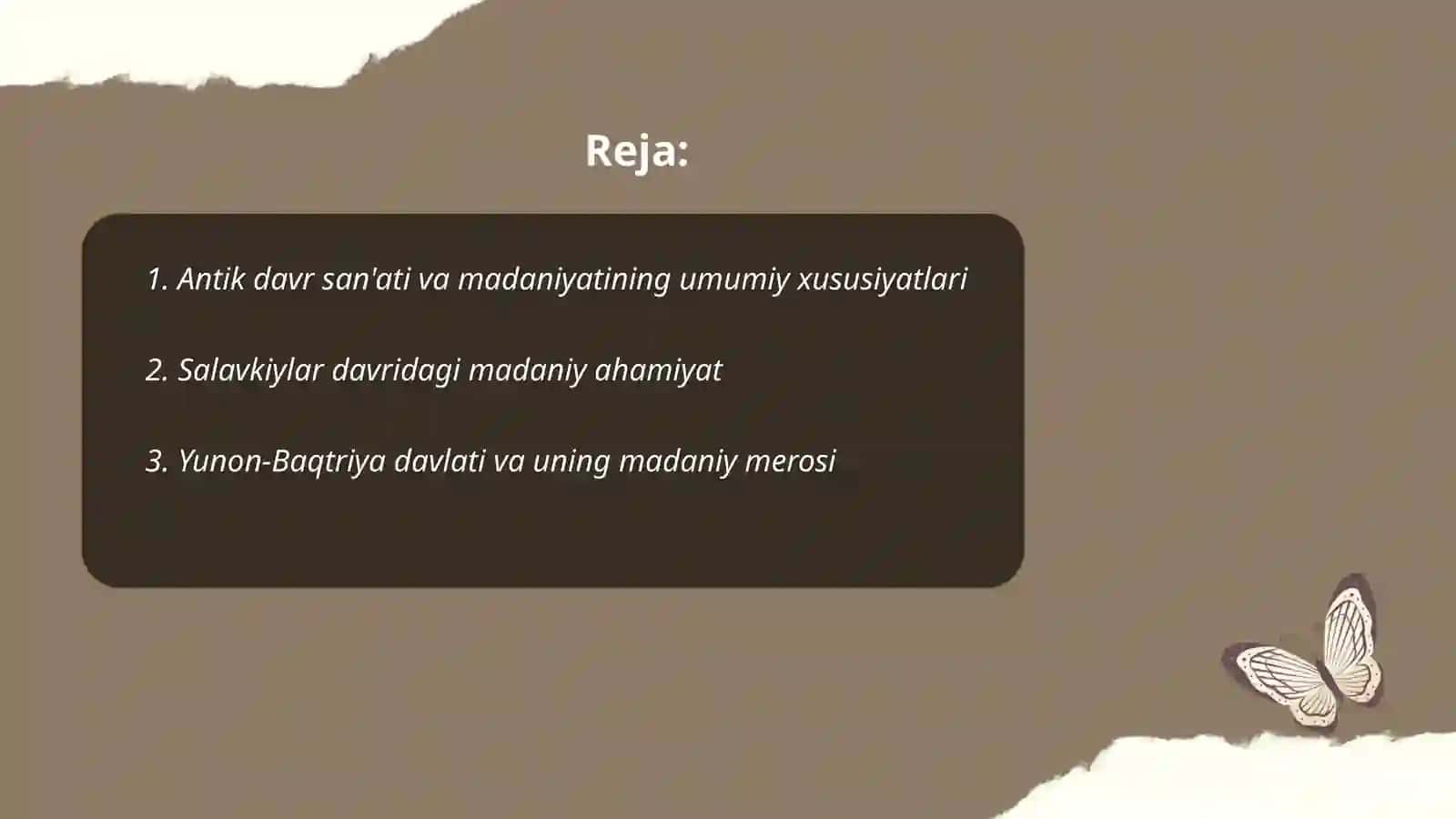 Antik davr madaniyati va san'ati 2