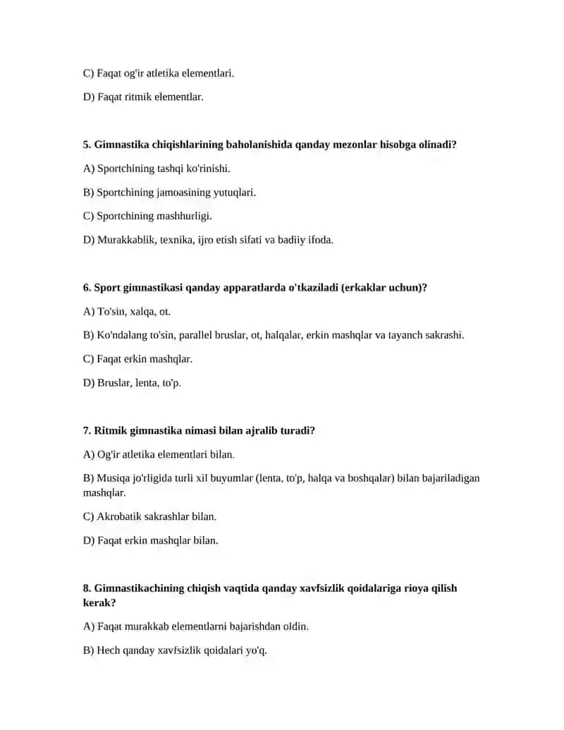 Gimnastika chiqishlarining mazmuni va ahamiyati 2
