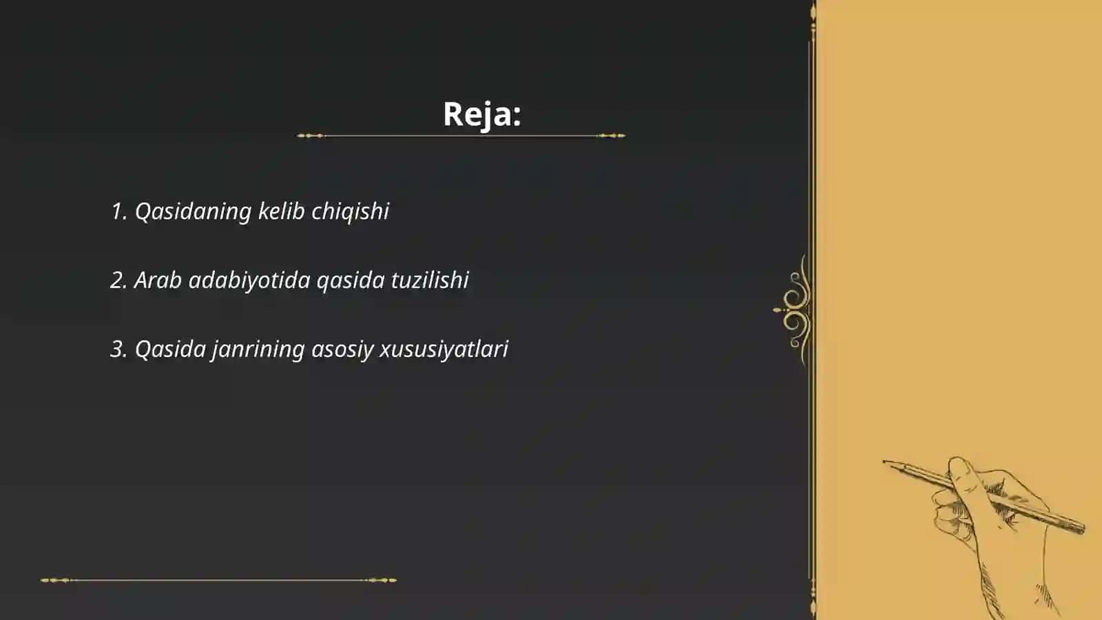 Arab Adabiyotida Qasida janri 2