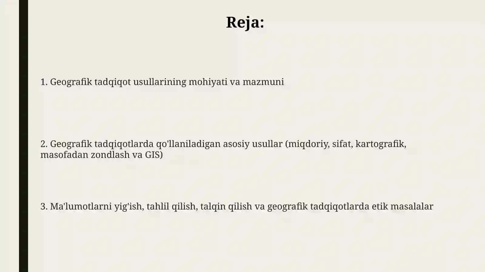Geografik Tadqiqot Usullari: Mazmun, Mohiyat va Metodologiya 2