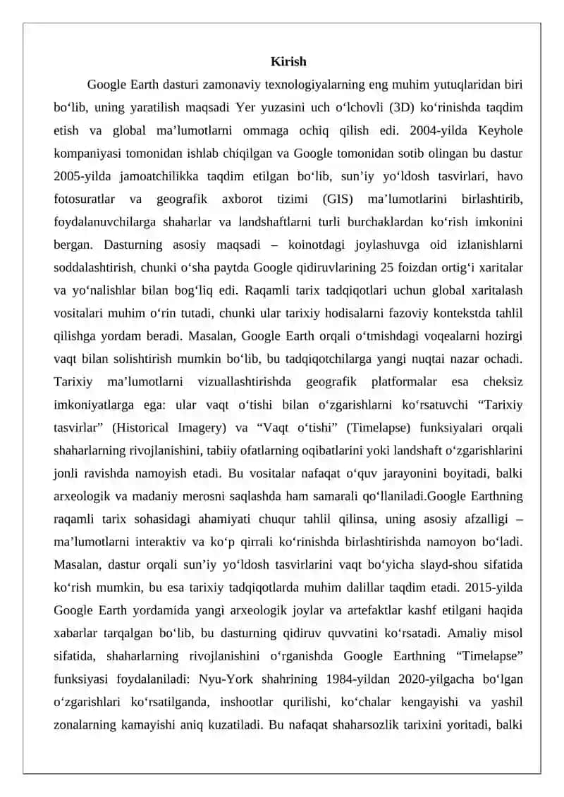 Google Earth dasturi va uning ahamiyati 2