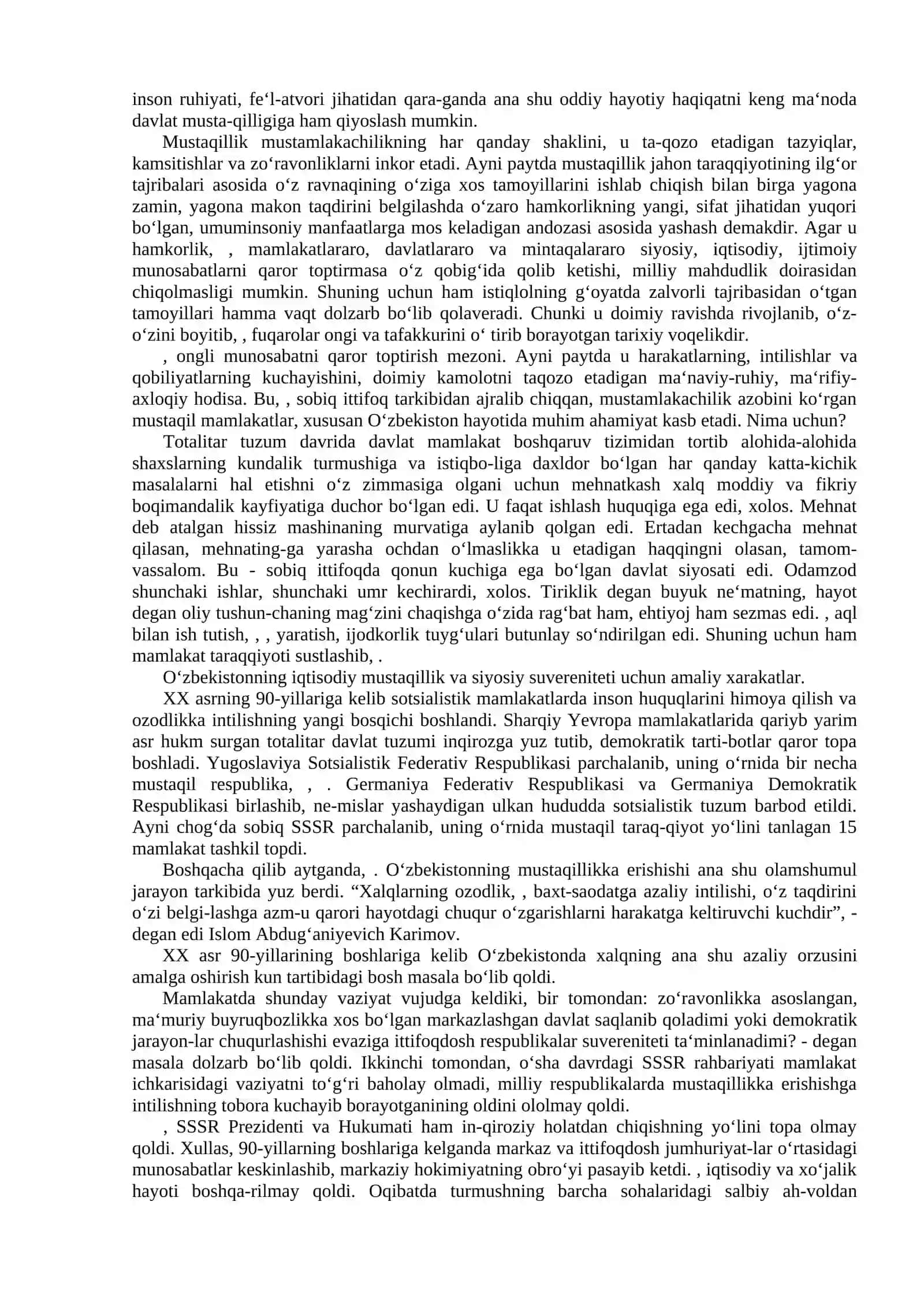 O‘zbekiston Respublikasining Tarixiy Ahamiyat 2