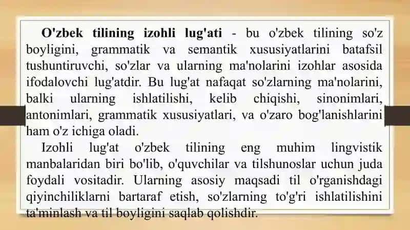 O'zbektilining Izohli Lug'ati 2