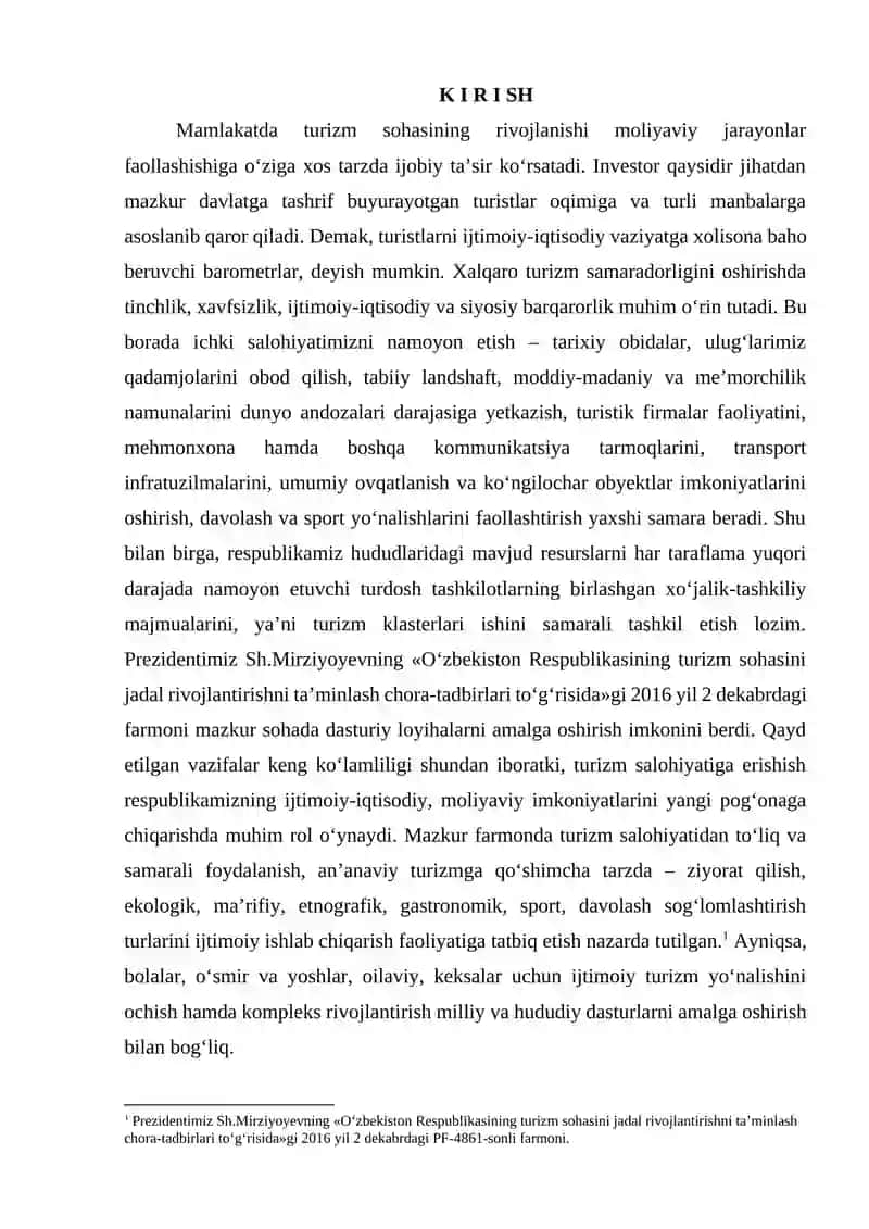 EKOTURIZMNI RIVOJLANTIRISHDAGI MUAMMOLAR VA YECHIMLARNI TAVSIYA QILISH 2