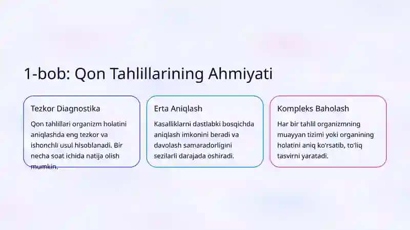 Qon Tahlillarining Klinik Talqini: Sog'liqni Baholashning Kaliti 2