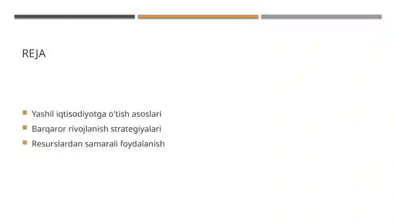 Yashil iqtisodiyotga o'tish tamoillari 2