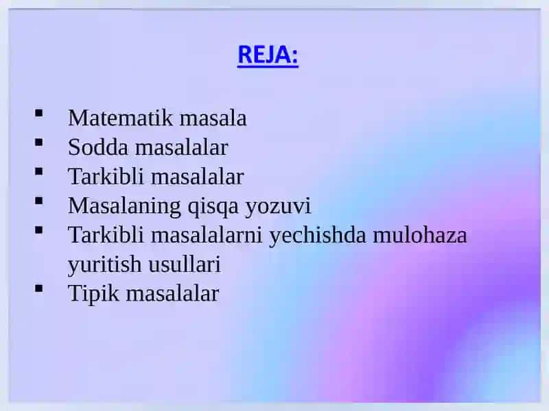 BOSHLANGʻICH MATEMATIKA KURSI 2