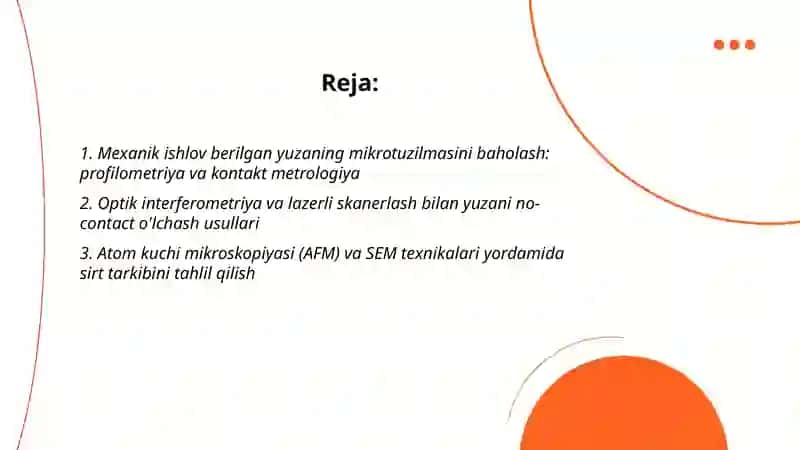 Mexanik ishlov berilgan yuza sifatini baholashning zamonaviy usullari 2