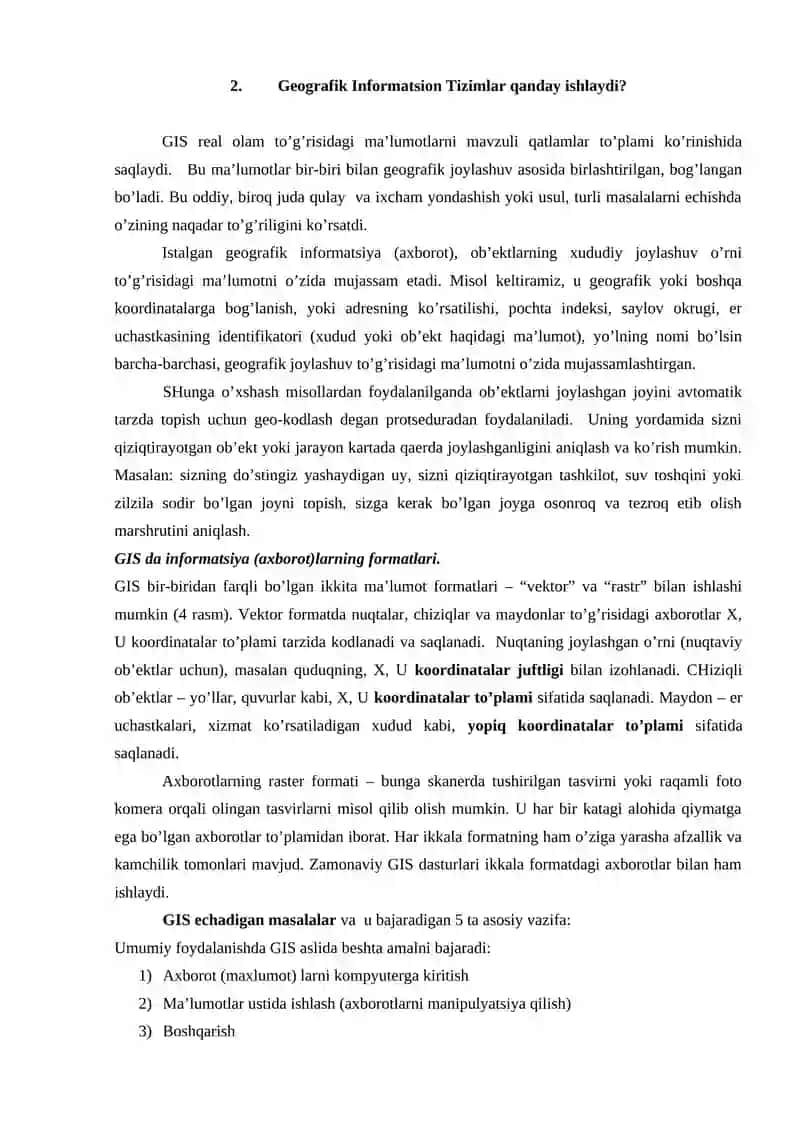 Geografik Informatsiya Sistemalari 2