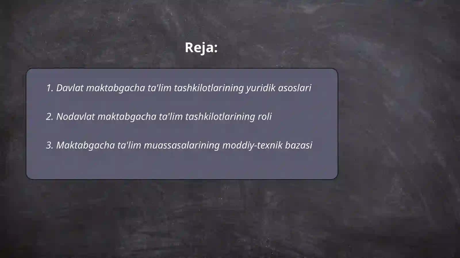 Davlat va nodavlat maktabgacha talim tashkilotining tashkil qilinishi 2