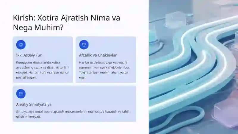 Statik va Dinamik Xotira Ajratish Simulyatsiyasi 2