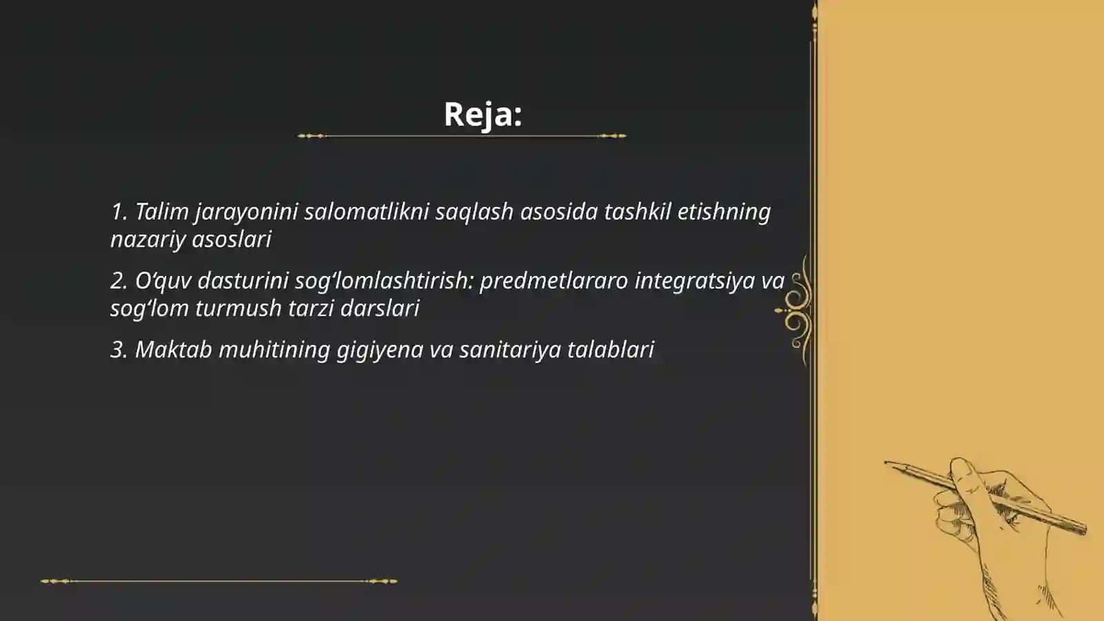 Talim jarayonini salomatlikni saqlash asosida tashkil etish 2